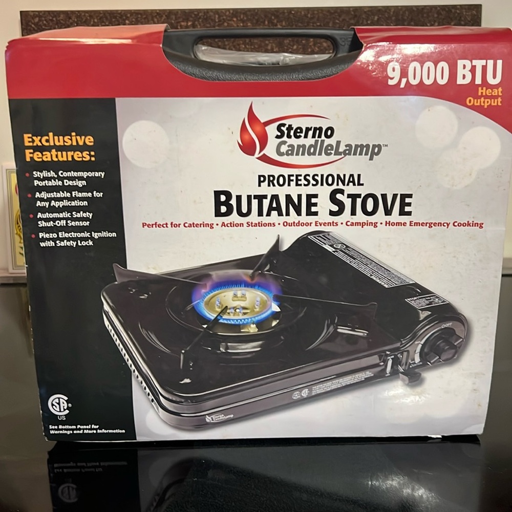 New in Box Sterno Butane stove 9,000BTU